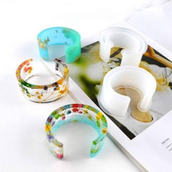 Open Cuff Bangle Silicone Mold – DIY Resin Jewelry Making Mold