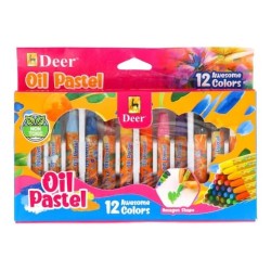 Oil Pastels 12 Color Plastic Case Deer