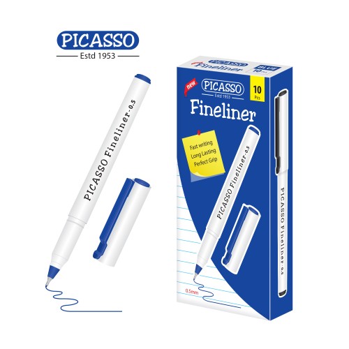 Pointer Blue Fineliner  0.5mm PF02CB Pack of 10 Picasso