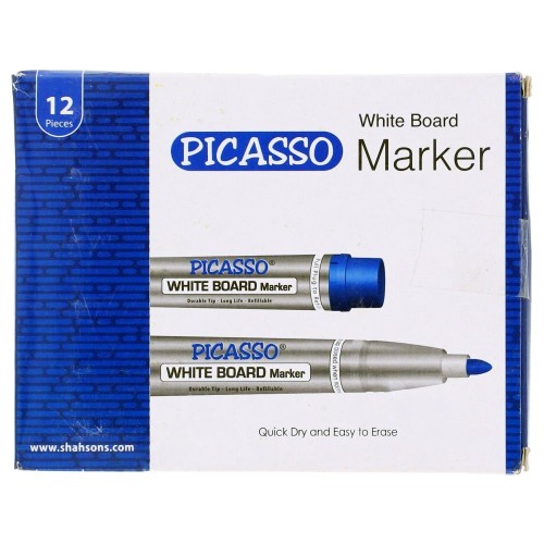 Board Marker Black 70mm Pack12 Picasso