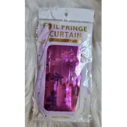 Foil Fringe Curtain Pink Color