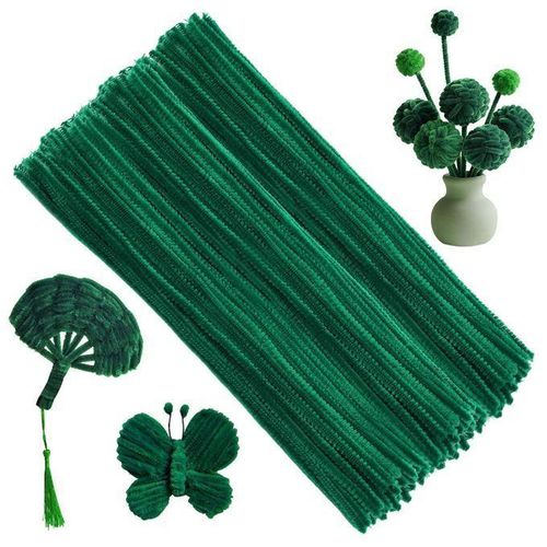Pipe Cleaner Dark Green Pack of 100 pcs