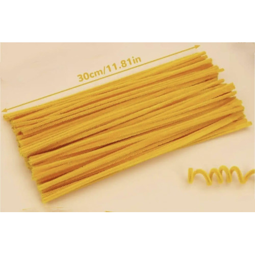 Pipe Cleaner Dark Yellow Pack of 100 pcs