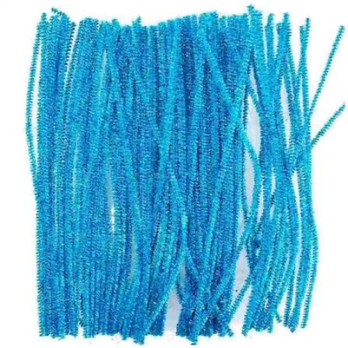 Pipe Cleaner Glitter Sky Blue Pink Pack of 50 Pcs