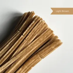 Pipe Cleaner Light brown pack of 100 pcs