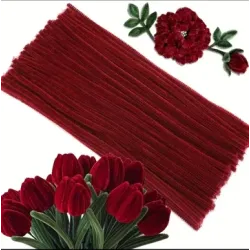 Pipe Cleaner Dark Maroon Pack of 100 pcs Pipe Cleaner Dark Maroon Pack of 100 pcs