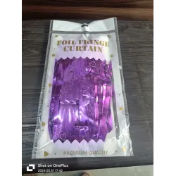 Foil Fringe Curtain Purple Color