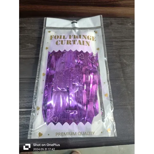 Foil Fringe Curtain Purple Color
