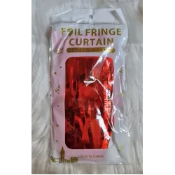 Foil Fringe Curtain Red Color