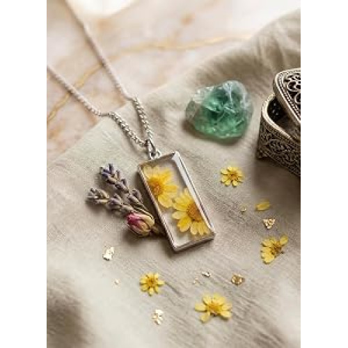 Rectangle Pendant for Resin Jewelry Metal Frame Single piece