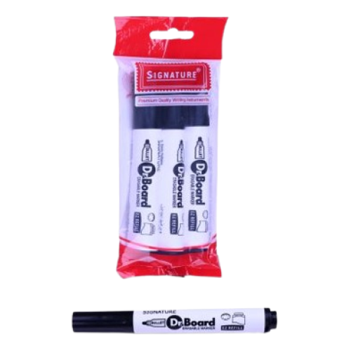 Board Marker Dr Board Black Pouch 3 Pcs Signature