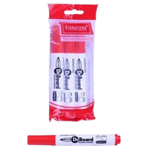 Board Marker Dr Board Red Pouch 3 Pcs Signature