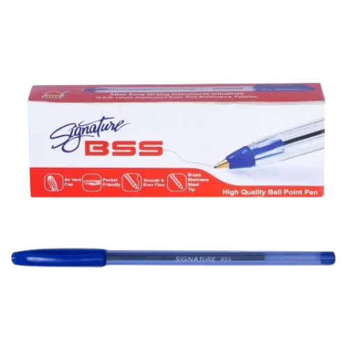 Ball Pen BSS Blue SMB Box 10 Pcs Signature