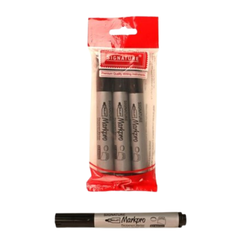 Permanent Marker Markpro Black No70 Pouch 3Pcs Signature