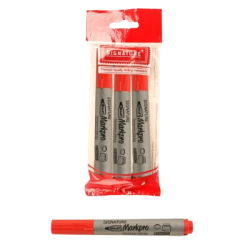 Permanent Marker Markpro Red No70 Pouch 3Pcs Signature