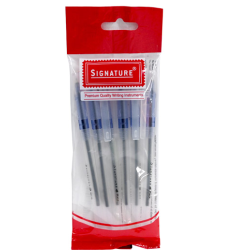 Ball Pen Blue Pouch 6 Pcs SMB Signature