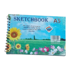 Sketch Book A5 250gm Spiral 6504 Superb Board