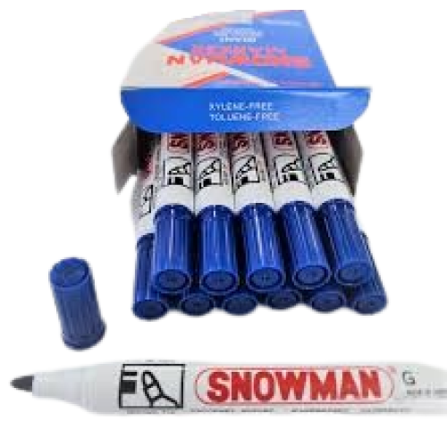 Board Marker Blue No70 (Round Tip) Pack12 Snowman