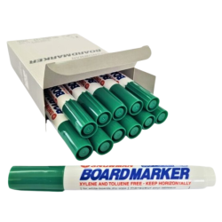 Board Marker Green No90 (Cut Nib) Pack12 Snowman