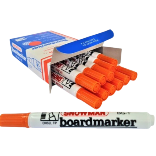 Board Marker Red No70 (Round Tip) Pack12 Snowman