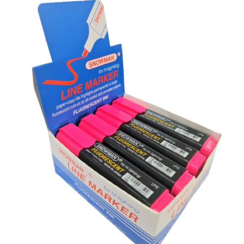 Highlighter Pink Pack of 12 Snowman