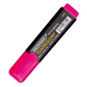 Highlighter Pink Snowman Highlighter Pink Snowman