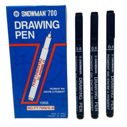 Drawing Pen 0.06 Pack of 12 Snowman