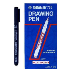 Drawing Pen 0.04 Pack of 12 Snowman