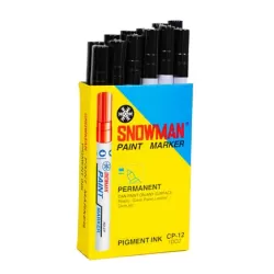 Paint Marker Black Special Pack of 12 Snowman