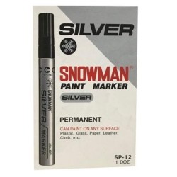 Paint Marker Silver Special Pack of 12 Snowman