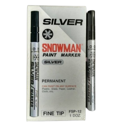 Paint Marker Fine Silver Special Pack of 12 Snowman