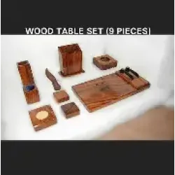 Table Set Wooden 9Pcs China Table Set Wooden 9Pcs China