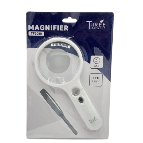 Magnifying Glass Racket With Led TF9099 90mm Three Flowers