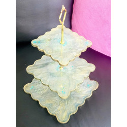 Three Layer tray square Shapes Silicone Mold For Resin Art Pack of 3