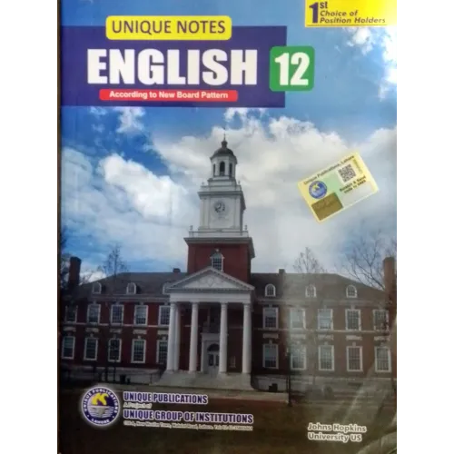 Unique Notes English Class 12 New Edition