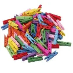 Wooden Clips Large Colour