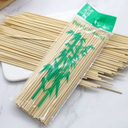 Wooden Bamboo Sticks for BBQ, Kebab Making, Crafts & Decoration 6 inch Wooden Bamboo Sticks for BBQ, Kebab Making, Crafts & Decoration 6 inch