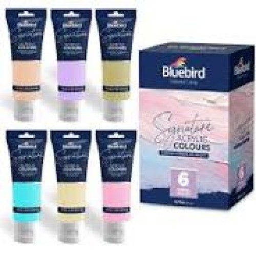 Acrylic Colour 75ml Set of 6pcs Blue Bird