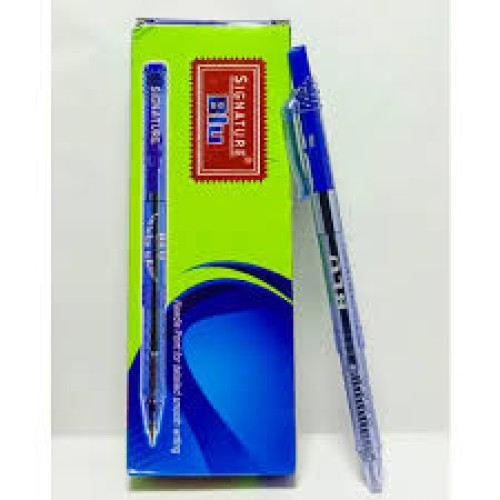 Ball Pen Blu Green Box 10 Pcs SMB Signature