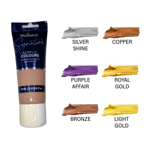 Acrylic Colour Solid Shades Coco malt Signature 75ml Bluebird