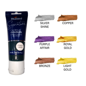 Bluebird Signature Acrylic Colour – Pthalo Green (75ml, Solid Shade)