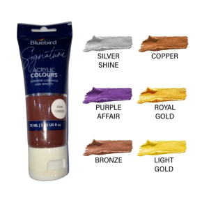 Bluebird Signature Acrylic Colour – Raw Umber (75ml, Solid Shade)