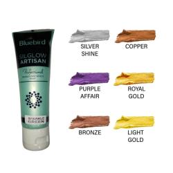 Silglow Artisan Sparkle Green Pearlescent Effect Tube 100ml Bluebird